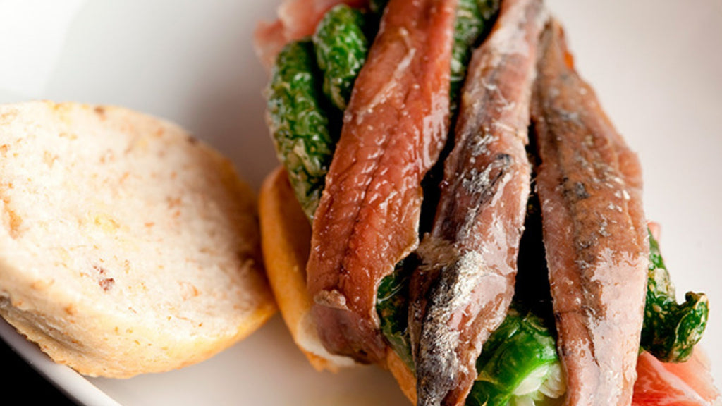 Pintxo von kantabrischer Sardellen spanisches Rezept